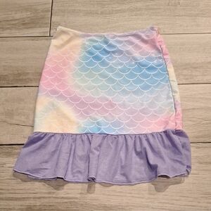 Pastel Mermaid Scales Swim Cover Skirt